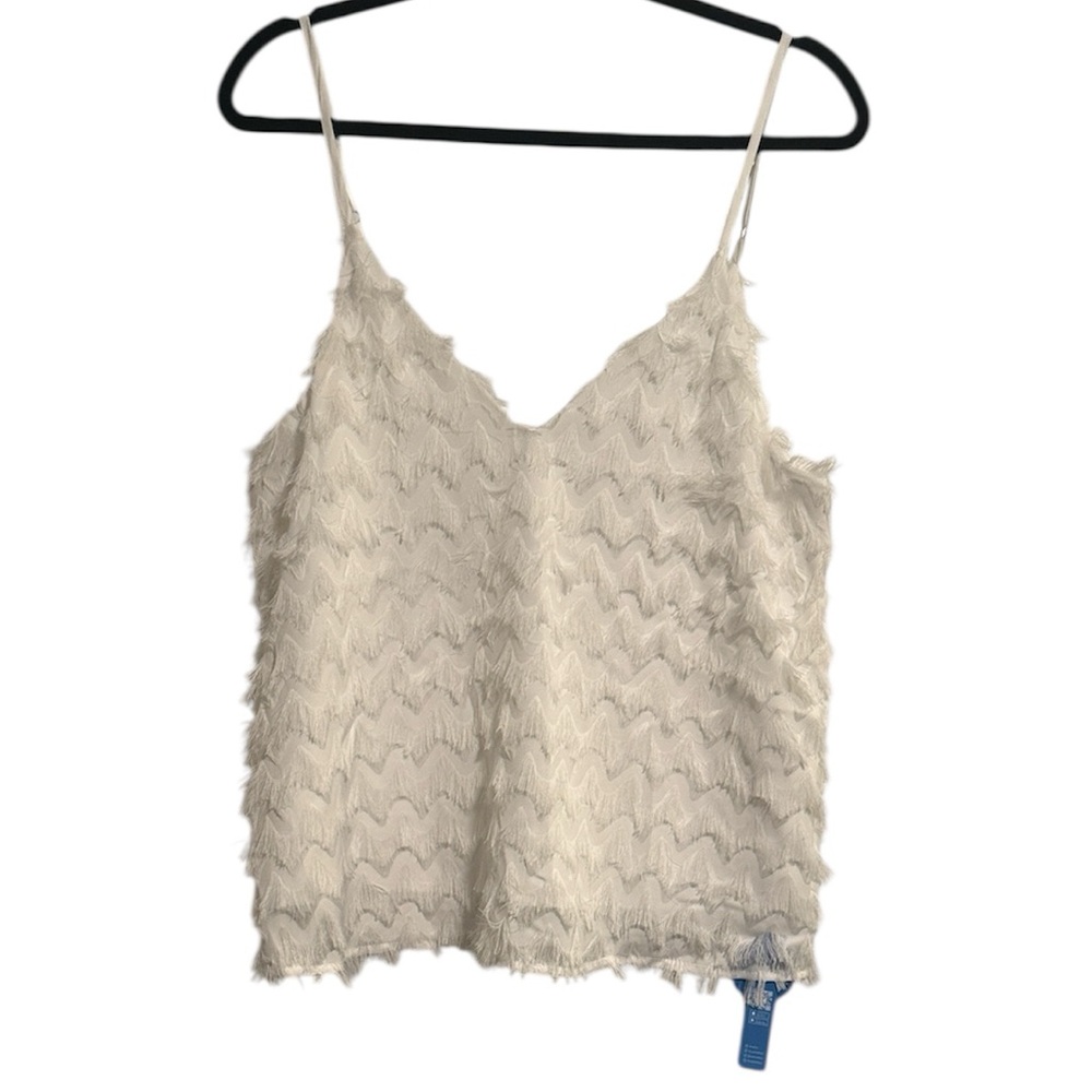 🖤 Cupshe Fringed Chevron Spaghetti Strap Top NWT